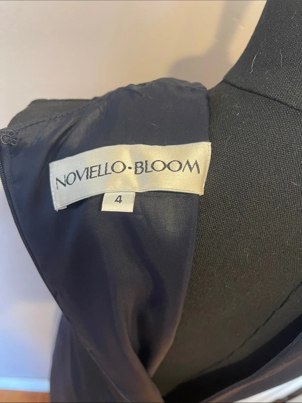 Vintage 80s Noviello-Bloom Bergdorf Goodman Navy Blazer & Dress Suit Set size 4